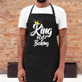 King of Baking Apron, Funny Men's Apron, Baking & Catering Apron with Pockets, Dad Chef Apron, Apron for Men, Kitchen Cooking Gifts Men's
